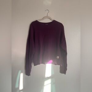 Carhartt Deep Purple Sweatshirt Loose Fit Tencel Fiber Series
